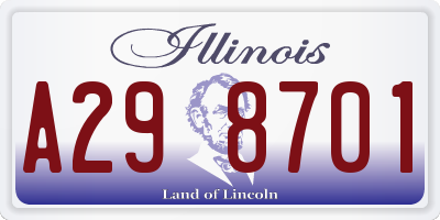 IL license plate A298701