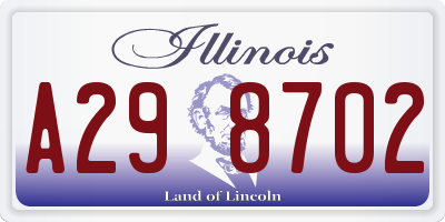 IL license plate A298702