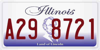 IL license plate A298721