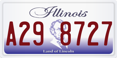 IL license plate A298727