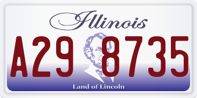 IL license plate A298735