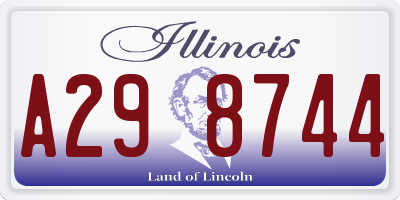 IL license plate A298744