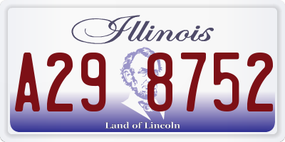 IL license plate A298752