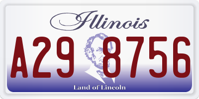 IL license plate A298756