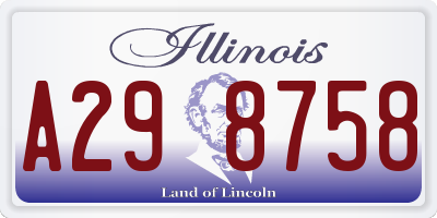 IL license plate A298758
