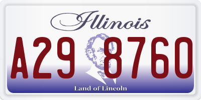 IL license plate A298760