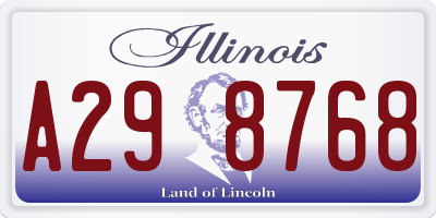 IL license plate A298768