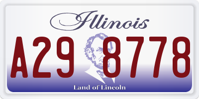IL license plate A298778