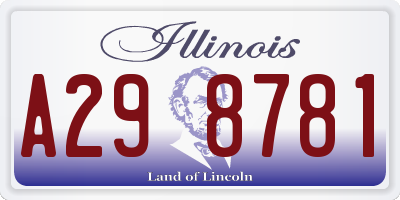 IL license plate A298781