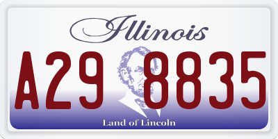 IL license plate A298835