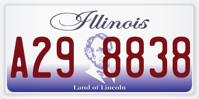 IL license plate A298838