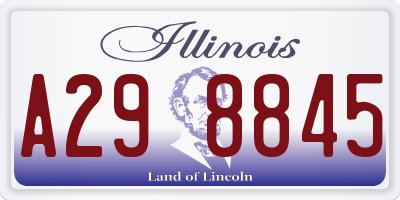 IL license plate A298845