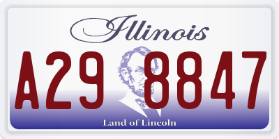 IL license plate A298847