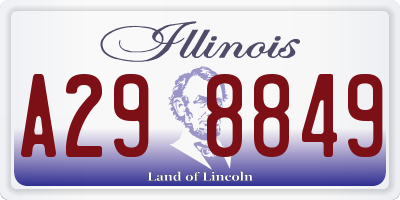 IL license plate A298849