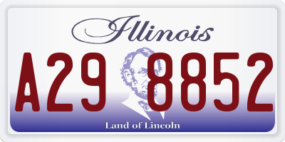 IL license plate A298852