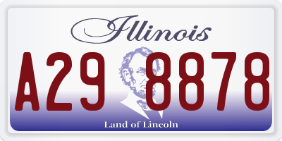 IL license plate A298878
