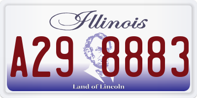IL license plate A298883