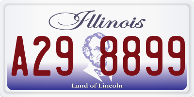 IL license plate A298899