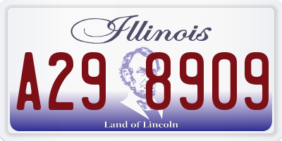 IL license plate A298909