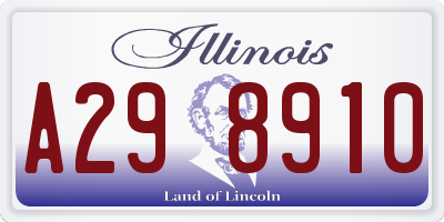 IL license plate A298910
