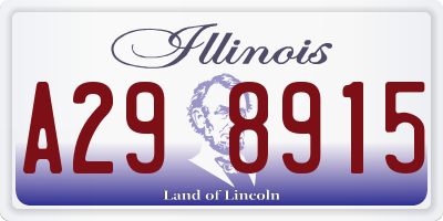 IL license plate A298915