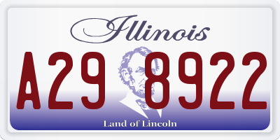 IL license plate A298922