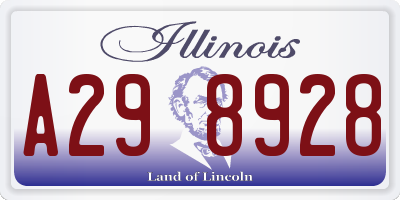 IL license plate A298928