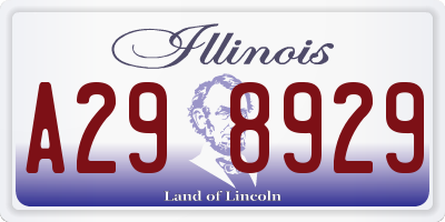 IL license plate A298929