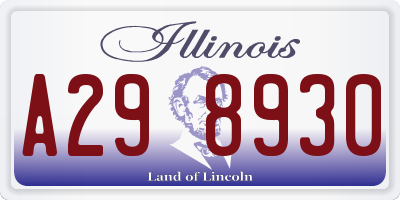 IL license plate A298930