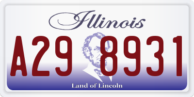 IL license plate A298931
