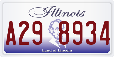 IL license plate A298934