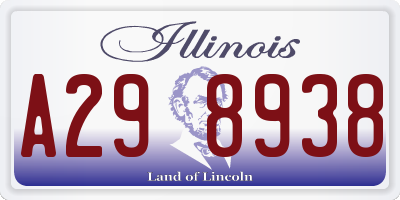 IL license plate A298938