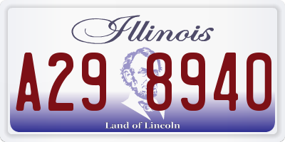 IL license plate A298940