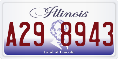 IL license plate A298943