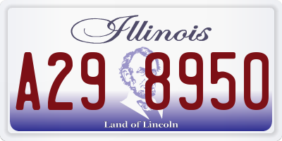 IL license plate A298950
