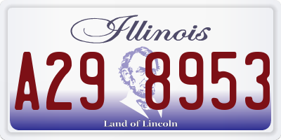 IL license plate A298953