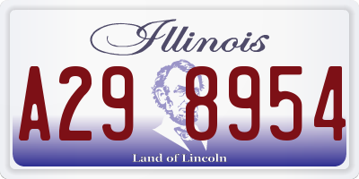 IL license plate A298954