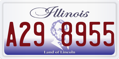 IL license plate A298955