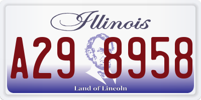 IL license plate A298958