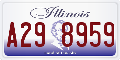 IL license plate A298959