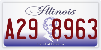 IL license plate A298963