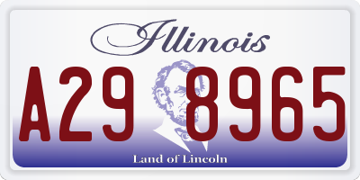 IL license plate A298965