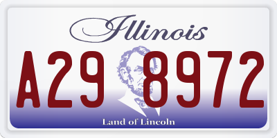 IL license plate A298972