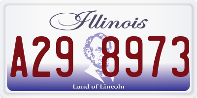 IL license plate A298973