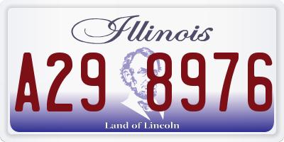 IL license plate A298976