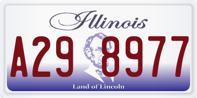 IL license plate A298977