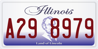 IL license plate A298979