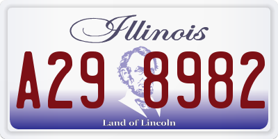 IL license plate A298982