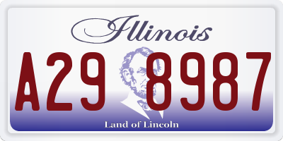 IL license plate A298987