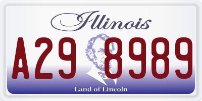 IL license plate A298989